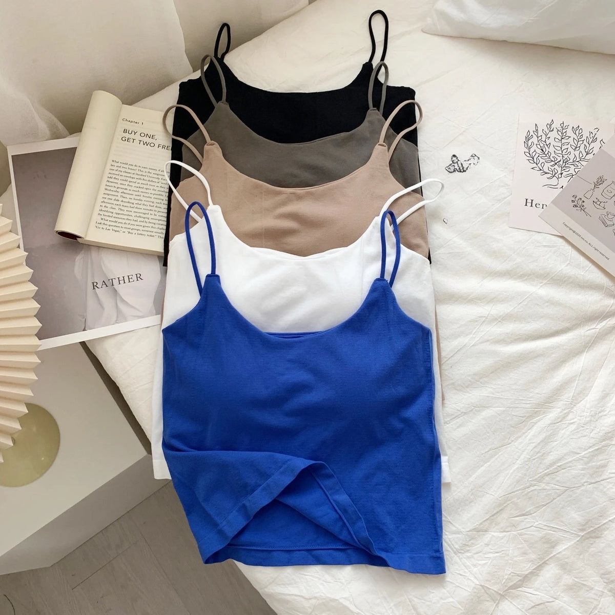 Zjaiss 2026 Summer Pure Desire Sexy Camisole Top Adjustable Spaghetti