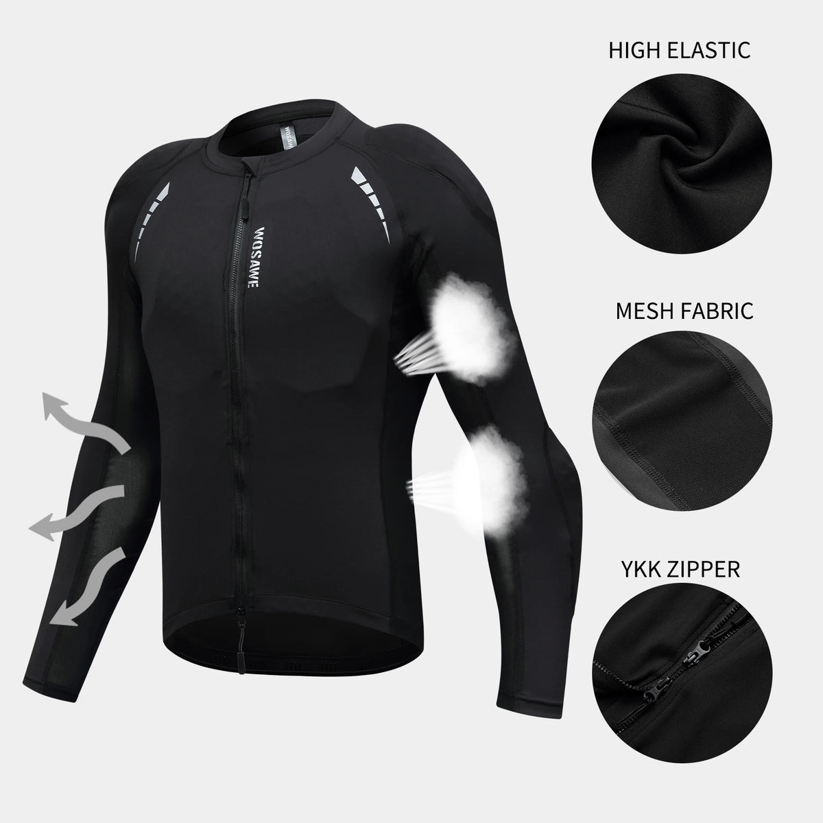 WOSAWE Motorcycle Jacket Full Body Armor Protection Jackets Motocross