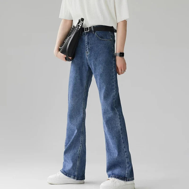 Men Fashion Micro-Flare Casual Vintage Jeans Men Comfortable Versatile
