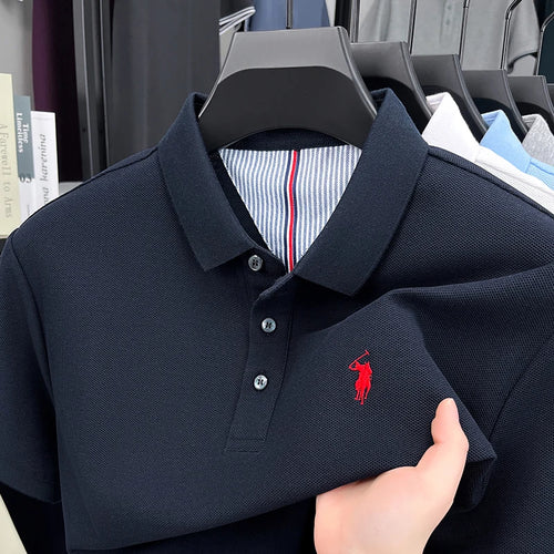 100% pure cotton short sleeved men's polo shirt summer fashion