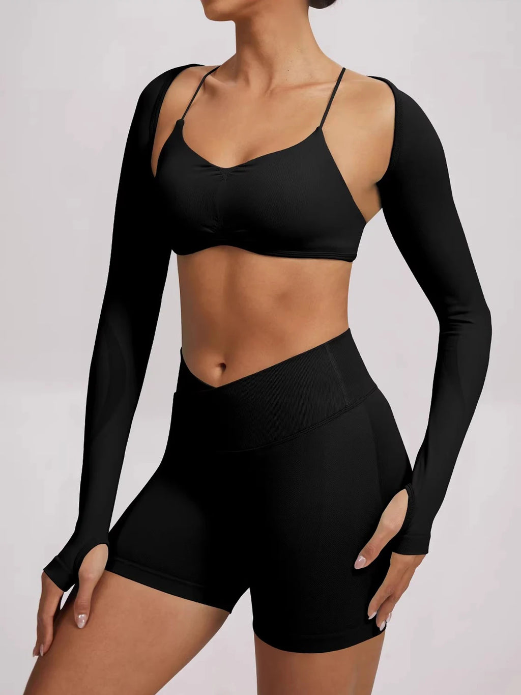 Women's Open Back Yoga Tank Top Built-in Pads, High Waist Peach Butt