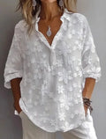 Fashion Blouses Women's Simple And Casual Solid Color V-neck