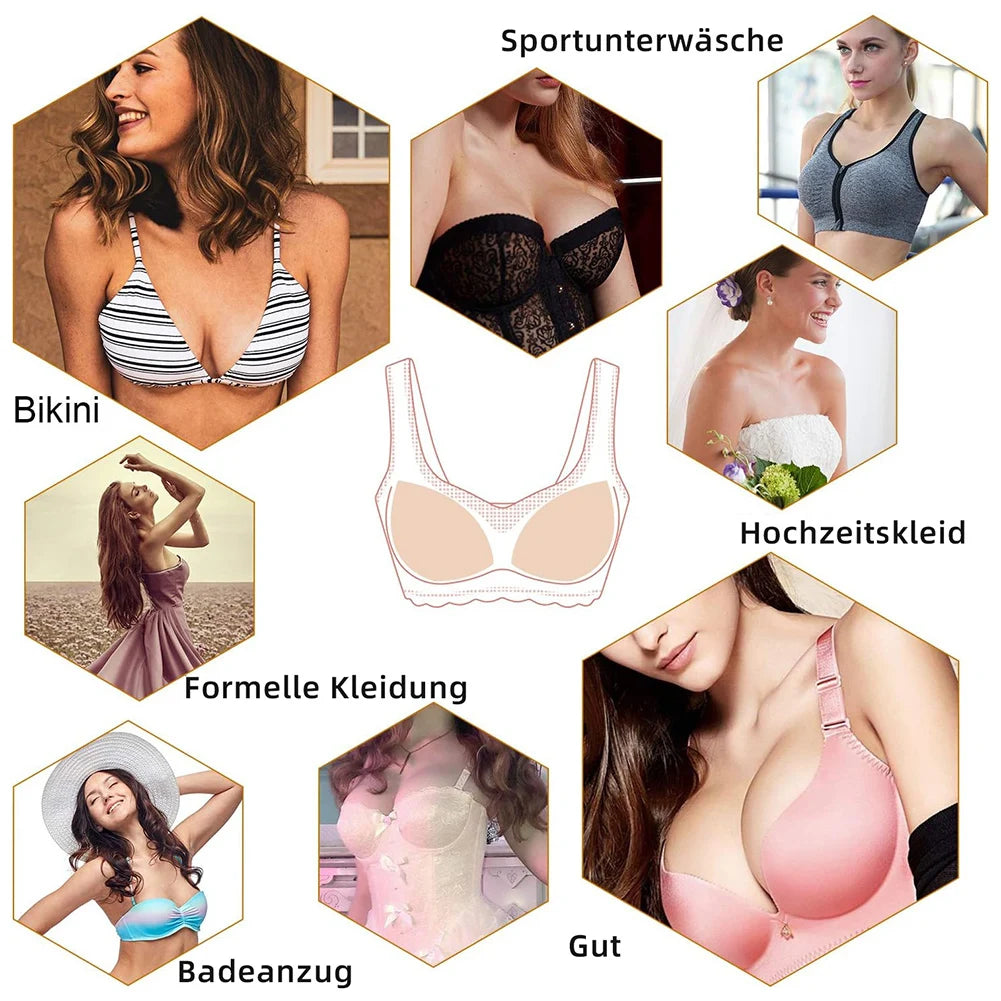 3 Pairs Women's Removable Cups Bra Pads Inserts Triangles Bra Pads