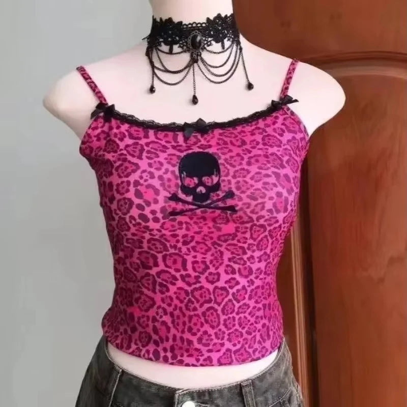 Harajuku 2000s Summer 2 Piece Set Sexy Y2y Crop Tops Hot Girls Cute