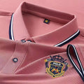 Men's Summer Embroidered Polo T-Shirt Short Sleeve Lapel Design