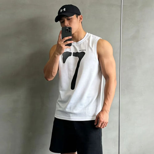 Running Tank Top Men Summer Sport Gym Vest Quick Dry Training Tanktop