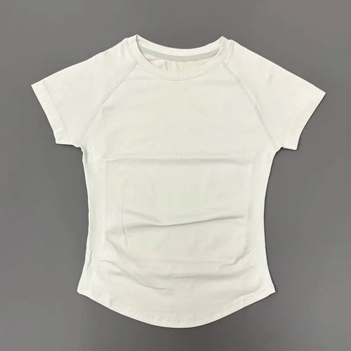 Histello Women Short Sleeve Sports T-Shirt Round Neck Breathable