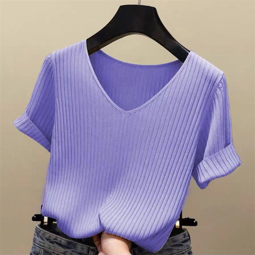 2024 Summer Blouse Women Blusas Mujer De Moda Verano Short Sleeve