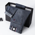 2026 New Men's Slim Fit Straight Leg Jeans European Style Versatile