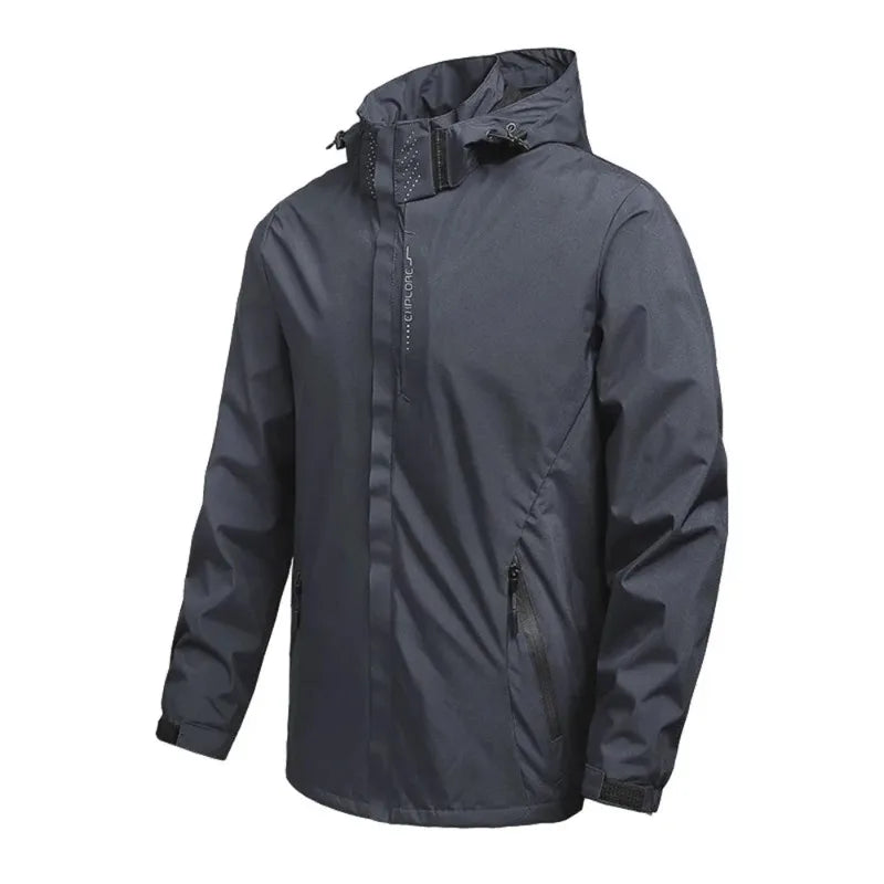Men's Outdoor Waterproof Raincoat Lightweight Cycling Coat with Hood