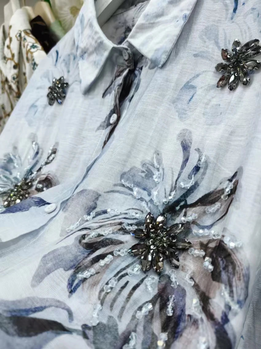 Luxury Design Summer Sparkle Diamonds Crystal Stitch Lightweight