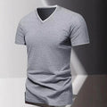 V-neck Short Sleeved Men's T-shirt, Men's Sports and Leisure T-shirt,