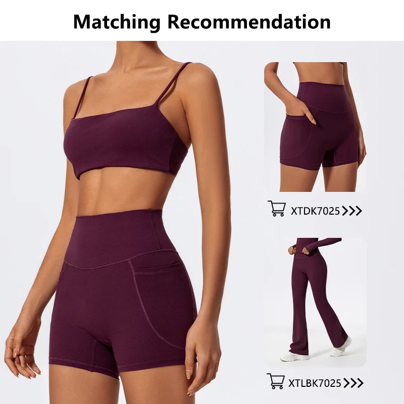Summer Sling Yoga Bra Women Gym Workout Push Up Brassiere Female