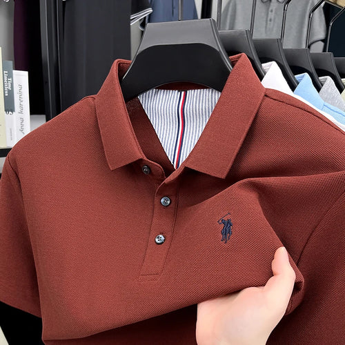 100% pure cotton short sleeved men's polo shirt summer fashion