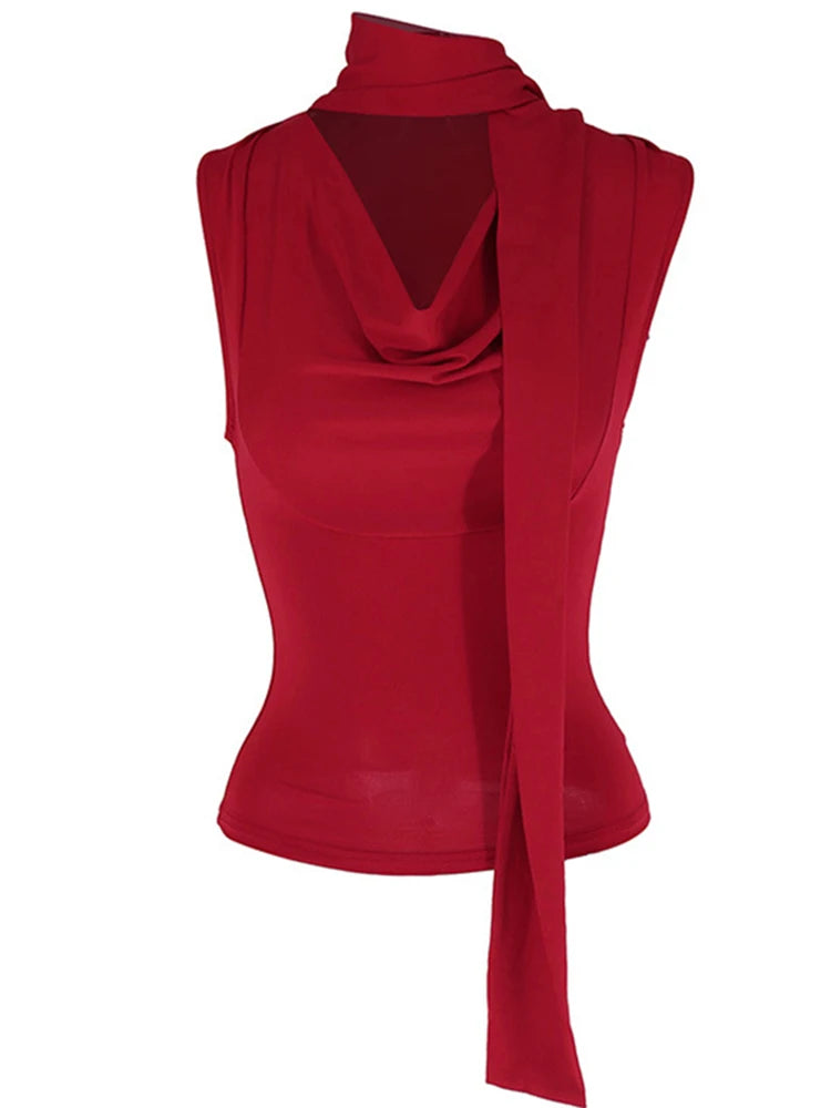 Solid Tank Summer New Women Sexy Sleeveless V-Neck Lady Top Fashion