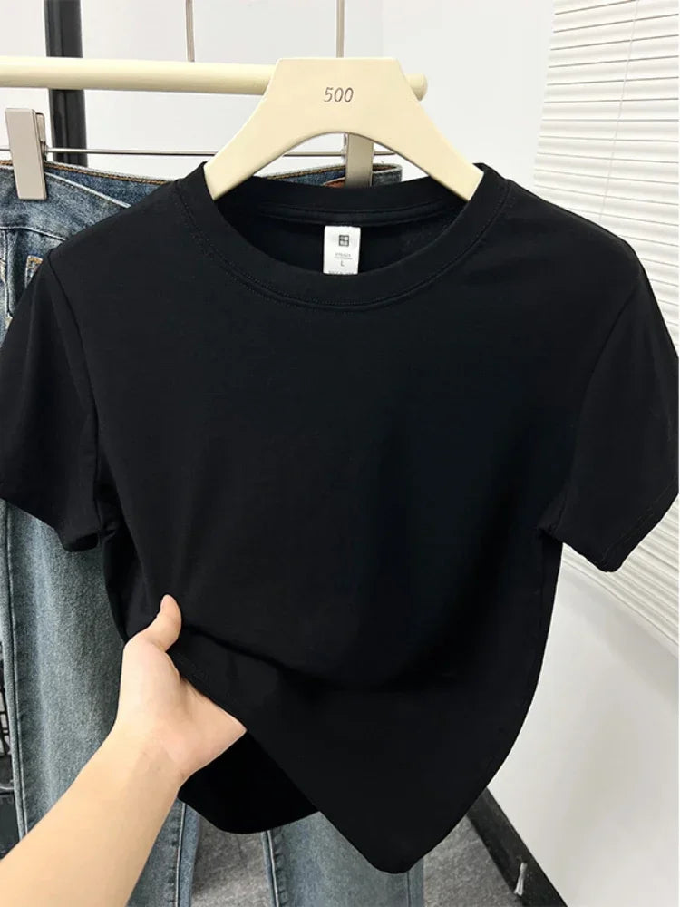 2026 Summer New High Quality Casual T Shirt Sexy Short Sleeved Sleeves