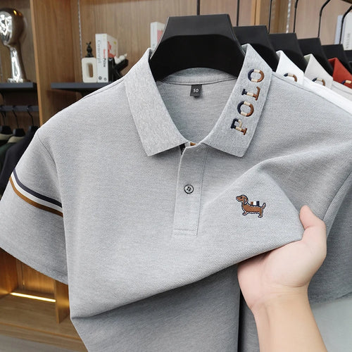 100% pure cotton short sleeve polo shirt summer comfort men's T-shirt