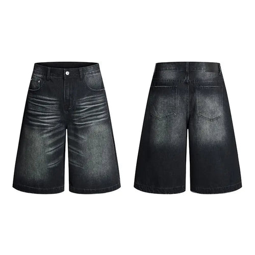 2026 New Summer Shorts Jeans Men Denim Pants Stretch American Retro