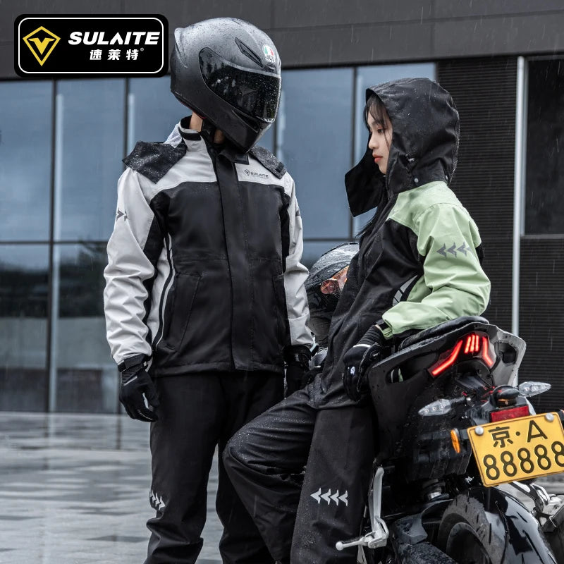 SULAITE Motorcycle Raincoat Suits Men Waterproof Rain Gear Rain Jacket