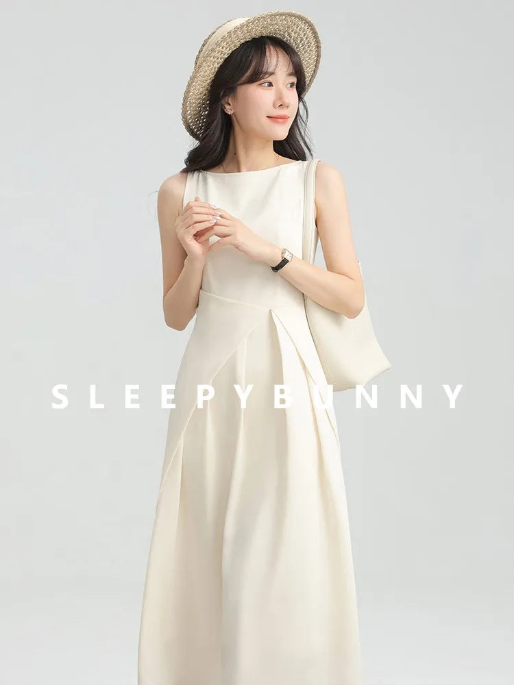 Women Asymmetrical Off-Shoulder Sleeveless Top Chic Minimalist