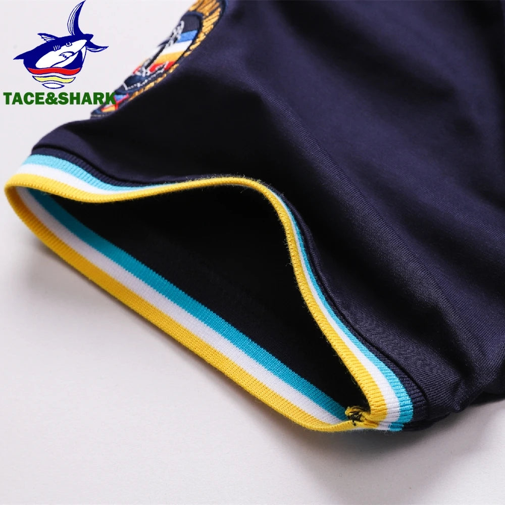 TACE&SHARK New Arrival 2024 Solid Color Fashion Luxury Polo Shirt