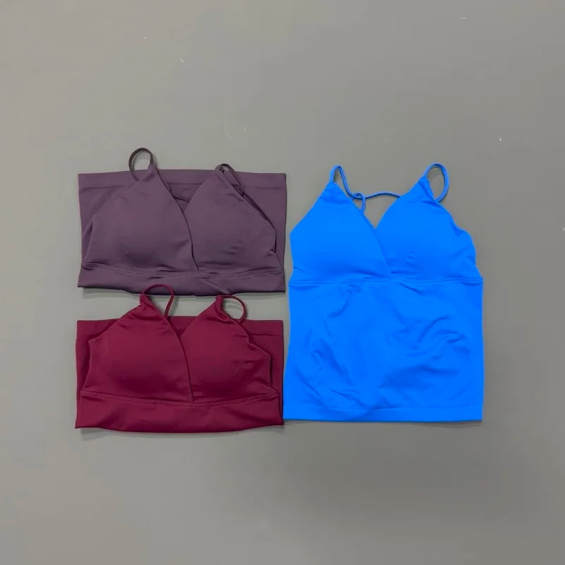 Sports Tank Top Women Slim Body Shaping Yoga Halter Gym Running