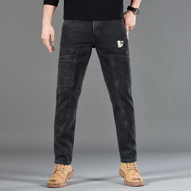 2026 New Style Jeans Men's Slim Fit Korean Style Comfortable Straight
