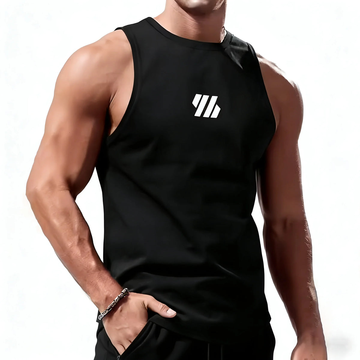 Men Sport Vest Summer Quick Dry Training Tanktop Workout Gym Singlets