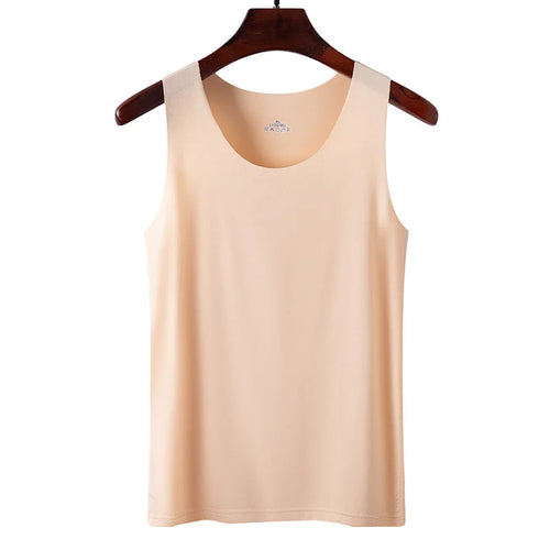 1pcs Ice Silk Tank Tops Seamless Mens Vest Sleeveless Sport Bodysuit