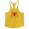 Red Spider Printed Sleeveless Cotton Y-back Tank Tops Gym Fitness