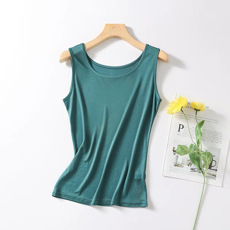 NEW 100% Natural Mulberry Silk Strap Top Women High Quality  Solid