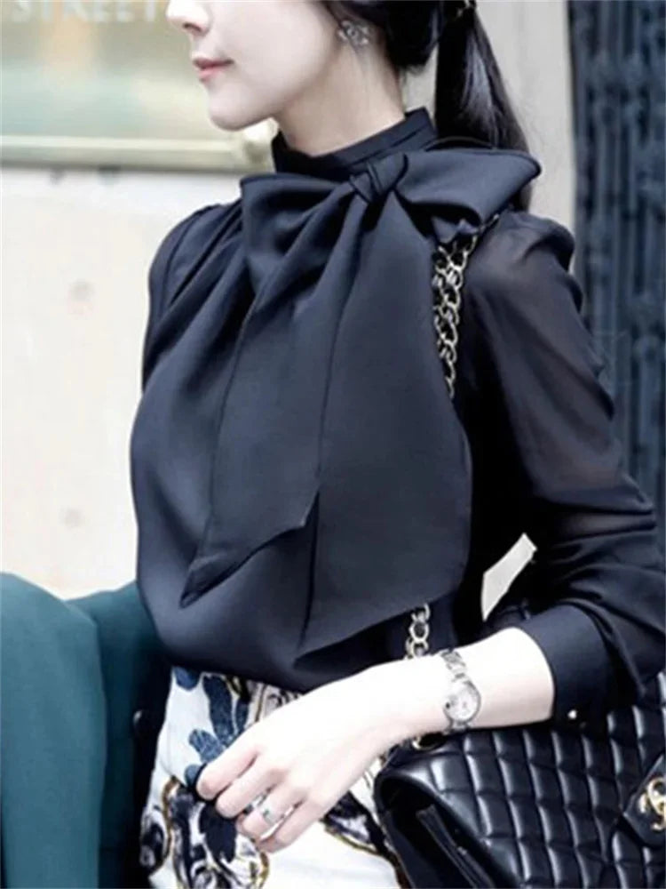 Women Spring Summer Style Chiffon Blouses Shirts Lady Casaul Long