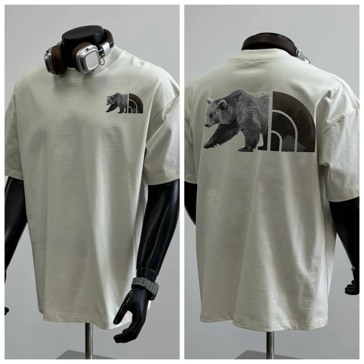 Trendy Brand Pure Cotton Short-sleeved T-shirt The Same Half-sleeved