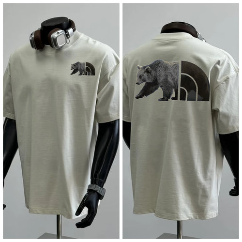Trendy Brand Pure Cotton Short-sleeved T-shirt The Same Half-sleeved
