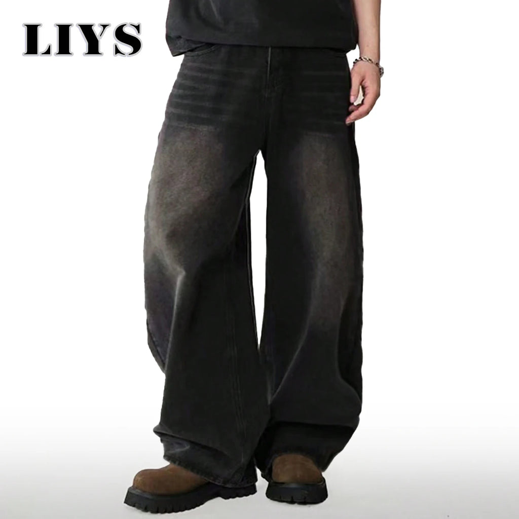 Four Season Men's Jeans Korean Version Student Casual Pants High