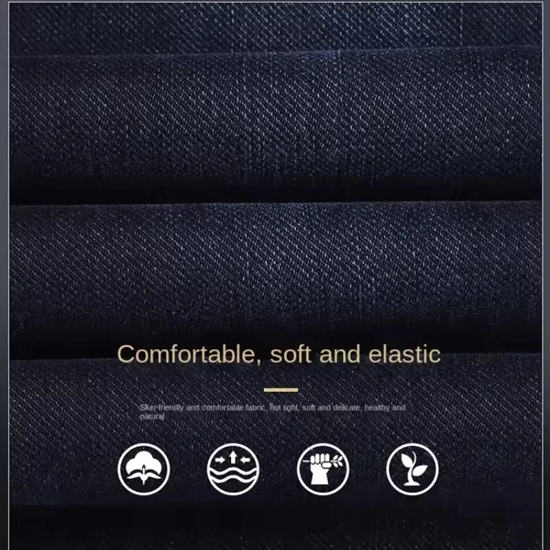 Men's Straight-leg Jeans High-quality Light Luxury Embroidered Casual