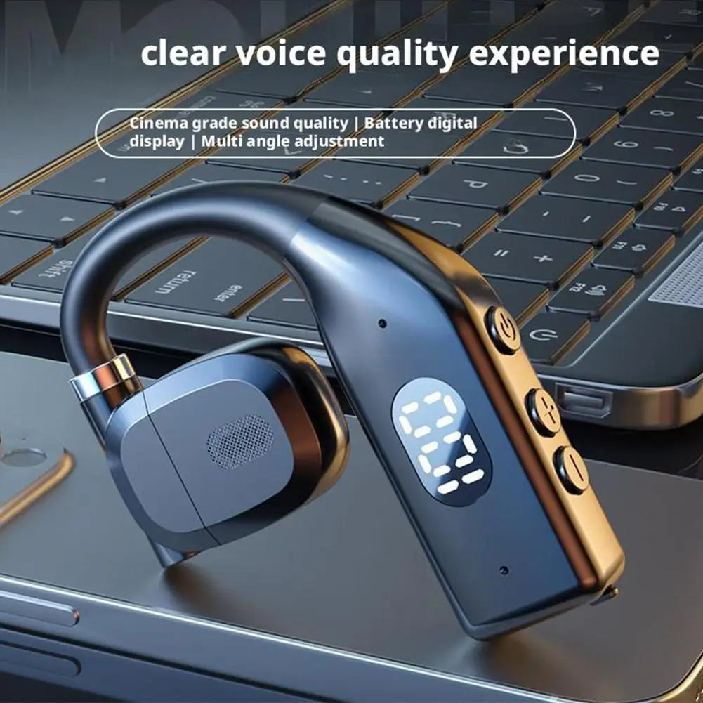 Wireless Bluetooth 5.4 Headphones With LED Display Earphones With Mic
