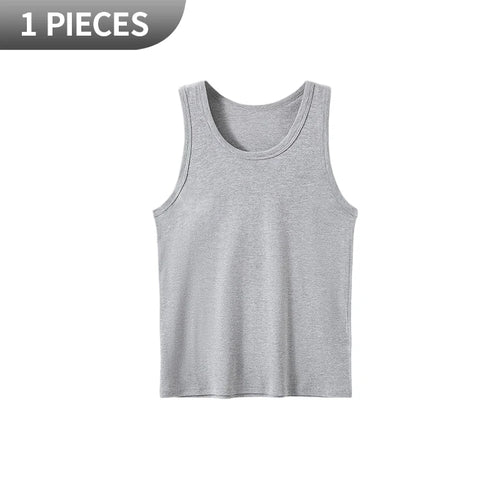 1/3 Pack Four Seasons Men's Cotton Joker Vest Teenagers Simple Fit