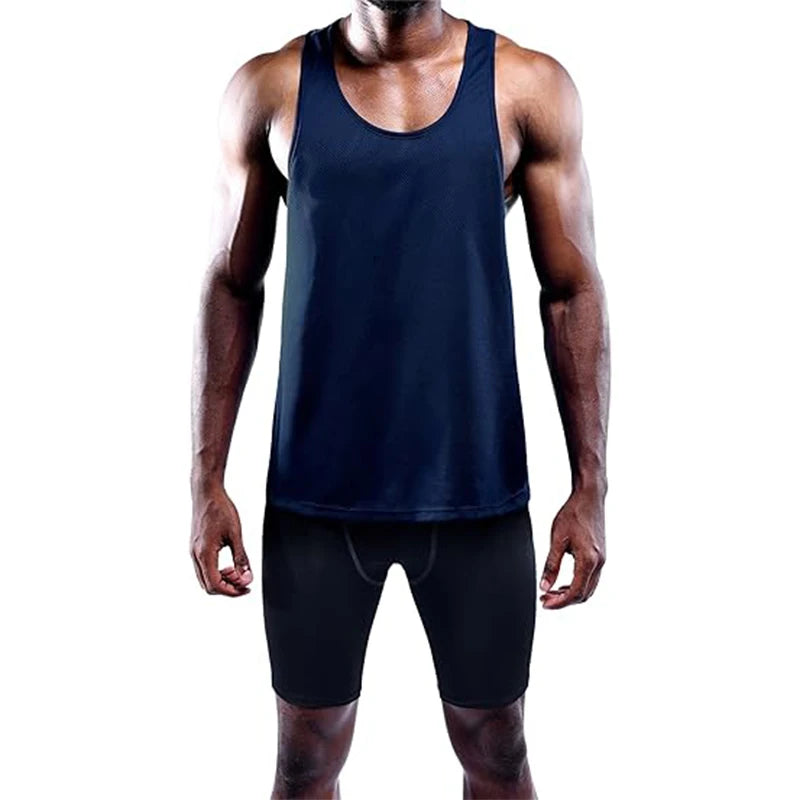 Running Tank Top Men Summer Sport Gym Vest Quick Dry Training Tanktop