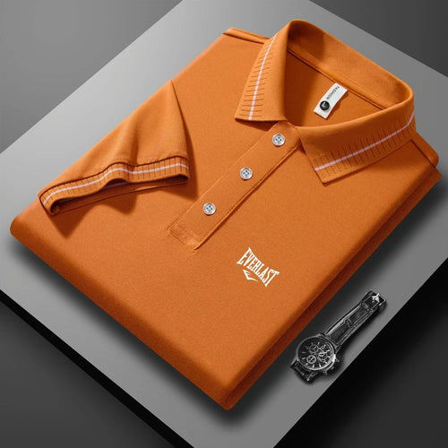 Luxury Brand Letter Embossed Short Sleeve Polo Shirt Men Summer