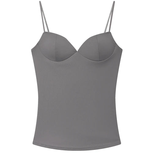 HXAO Burgundy Slip Top Women Summer Sexy Corset Tanks & Camis Fashion