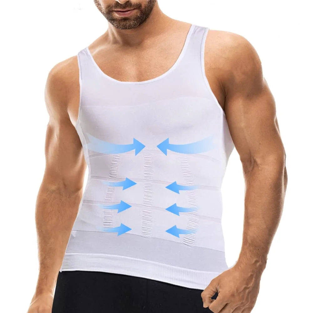 Men Compression Body Shaper Vest Seamless Slimming Tank Top Waist