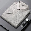 2024 Summer New Men's Business Print Short Sleeved POLO Shirt