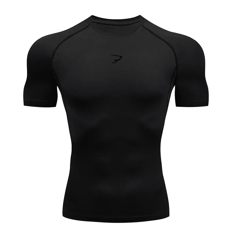 Men's Quick Drying Running Compression T-Shirt Short Sleeved Trendy