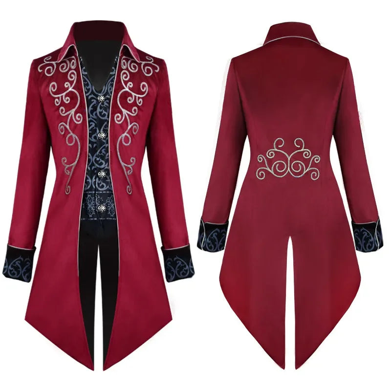 Medieval Tuxedo Steampunk Vintage Victorian Long Sleeve Windbreaker