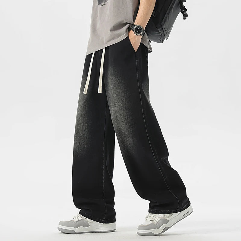 Men's Jeans American Loose Wide-leg Loose Straight Casual Trousers