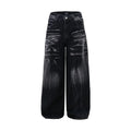 Autumn Winter Korean Vintage Jeans Lightning Pattern Design Men'S