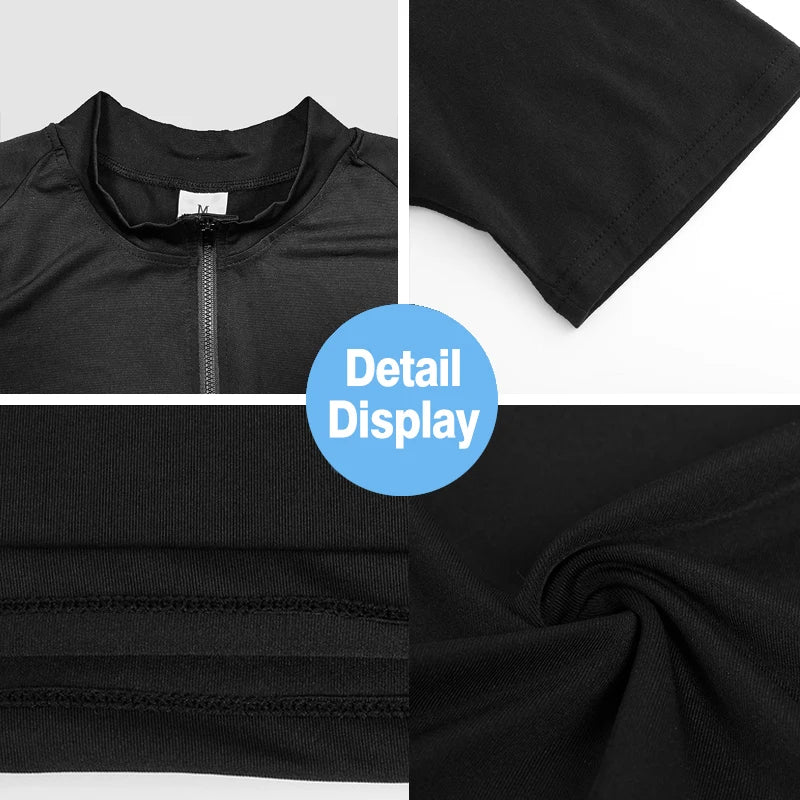 Compression Shirts Men Trainning Exercise Polo Summer Short Sleeve