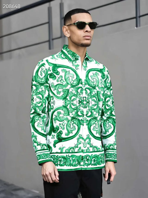 Fashion Men Shirts 2025 Popular European Design Party Style  Men's