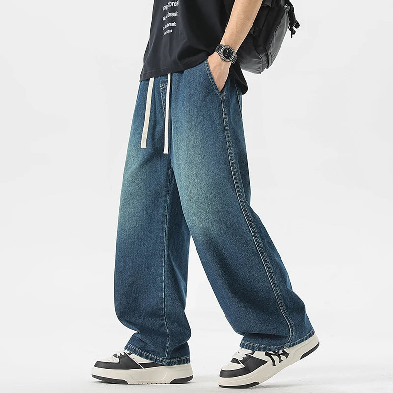 Men's Jeans American Loose Wide-leg Loose Straight Casual Trousers